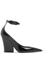 105mm Vlogo Lockette Leather Pumps