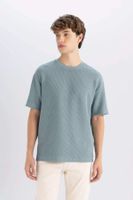 DEFACTO Boxy Fit Crew Neck Short Sleeve Basic Plain T-Shirt