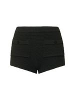 Chunky Knit Cotton Blend Shorts