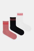 HUGO Ponožky HUGO 3-pak 3P QSRIB SPORTY CC W