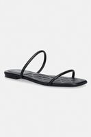 Calvin Klein papuci pentru femei, din piele SQUARE FLAT SNDL QUILT LTH