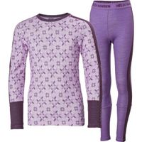 Helly Hansen JR GRAPHIC LIFA MERINO SET Юношески комплект, лилаво, размер