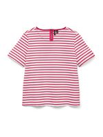 VERO MODA Majica 'VMAbby'  fuksija / bijela