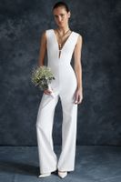 Trendyol Bridal White Wide Leg Unlined Woven Wedding/Marriage Jumpsuit