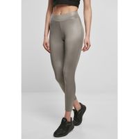 Women's asphalt leggings made of synthetic leather