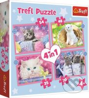 Veselé kočičky 4v1 - puzzle z kategorie 15 - 60 dílků