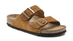 Birkenstock Arizona Soft Footbed Suede Leather Mink Narrow Fit Unisex - Sandále Birkenstock - Hnedá - 1009527-5 - Size: 5