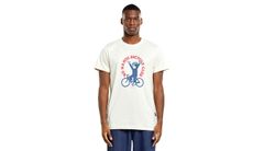 Dedicated T-shirt Stockholm No Hands Oat White Pánske - Tričká Dedicated - Biela - 21605-XL - Size: XL