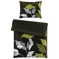 Esposa OBOJSTRANNÁ POSTEĽNÁ BIELIZEŇ, satén, zelená, čierna, 140/200 cm