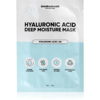 breakout + aid Hyaluronic Acid Deep Moisture Mask mască textilă hidratantă cu acid hialuronic 34 g