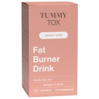 Fatburner Drink | Effektivere Fettverbrennung während des Trainings durch thermogene Wirkung | Mangogeschmack | 10 Beutel | TummyTox