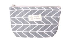Kosmetická taška Handmade šedá geometrický vzor