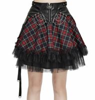 DEVIL FASHION - Damenrock - Noise Annoys Plaid Punk M-L