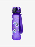 Fialová tritánová fľaša na pitie jungle panda, 500 ml Baagl