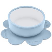 Baboo Silicone Bowl bol din silicon cu ventuză Blue Haze, 6m+ 1 buc