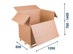 10 ks - Prepravný EUROBOX 1200x800x1100 5VVL variabilná výška