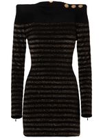 Striped Lurex Knit Mini Dress