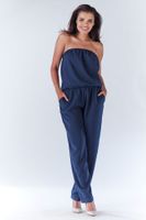 Awama Woman's Jumpsuit A182 Navy Blue