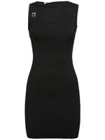 Knitted Cut-out Viscose Mini Dress