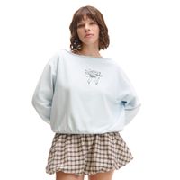 Cropp - Pulover s potiskom - bledo modra