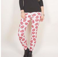 Hose Damen (Leggings) Rolling Stones - Classic Tongue - ROCK OFF - RSLEG01 M/L