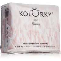 Kolorky Day Flowers eldobható ÖKO pelenkák S méret 3-6 Kg 25 db