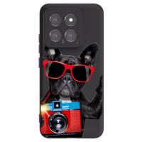 Silikónový čierny obal pre Xiaomi 14 - Francúzsky Buldoček