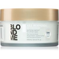 Schwarzkopf Professional Blondme All Blondes Detox razstrupljevalna in čistilna maska za blond lase in lase s prameni 200 ml