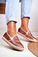 Espadrilles damskie plecione sole różowy big star DD274A163