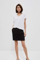 Marisse Smooth Skirt With Pockets L-Sc-3711 Black