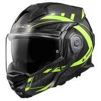Překlopná moto přilba LS2 FF901 Advant X Carbon Future H-V Yellow P/J L (59-60)