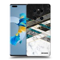 Silikónový čierny obal pre Huawei Mate 40 Pro - Black & White geometry