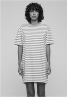 Women's striped dress oversized white/magicmango