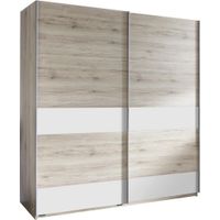 MID.YOU ŠAT. SKRIŇA S POSUV. DVERAMI, biela, farba duba, 180/198/64 cm