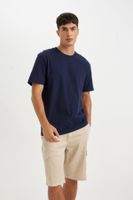 DEFACTO New Regular Fit Crew Neck Cotton Short Sleeve Basic Plain T-Shirt V7699az24au