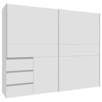 Carryhome SKŘÍŇ S POSOUVACÍMI DVEŘMI, bílá, 250/200/61 cm