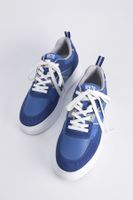 Marjin Men's Sneakers Thick Sole Lace-Up Sneakers Vetur Royal.