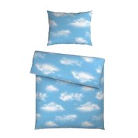 Esposa POSTEĽNÁ BIELIZEŇ, satén, svetlomodrá, 140/200 cm