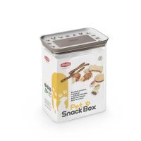 STEFANPLAST Snack Box obdĺžniková vzduchotesná dóza 2,2l biela/svetlosivá