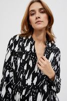 Marisse Długa koszula z wiskozy L-KO-3701 BLACK