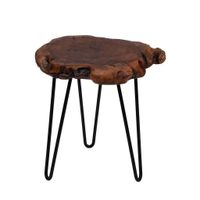 PRÍRUČNÝ STOLÍK, prírodná farba, tmavohnedá