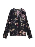 TOM TAILOR Bluza  bež / zelena / patlidžan / crna