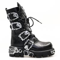 Schuhe NEW ROCK - ITALI NEGRO, BUFALO NEGRO (ENCOGIDO) 36