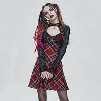 Damen Langarmkleid DEVIL FASHION XL