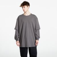 T-shirt Urban Classics Oversized Shaped Double Layer LS Tee Grey XL