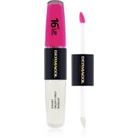 Dermacol 16H Lip Colour langlebiger, glänzender Lippenstift Farbton 08 Pink Tastic 2x4 ml