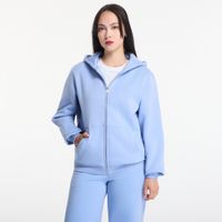 Bluza Urban Classics Fluffy Zip Hoody Powder Blue XS