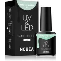 NOBEA UV & LED Nail Polish unghii cu gel folosind UV / lampă cu LED glossy culoare Baby turquoise #1 6 ml