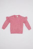 DEFACTO Baby Girl Crew Neck Knitwear Pink Sweater