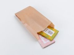 500 ks - Papierové vrecko 120x240mm s bočnými skladmi 50mm, nosnosť 1 kg